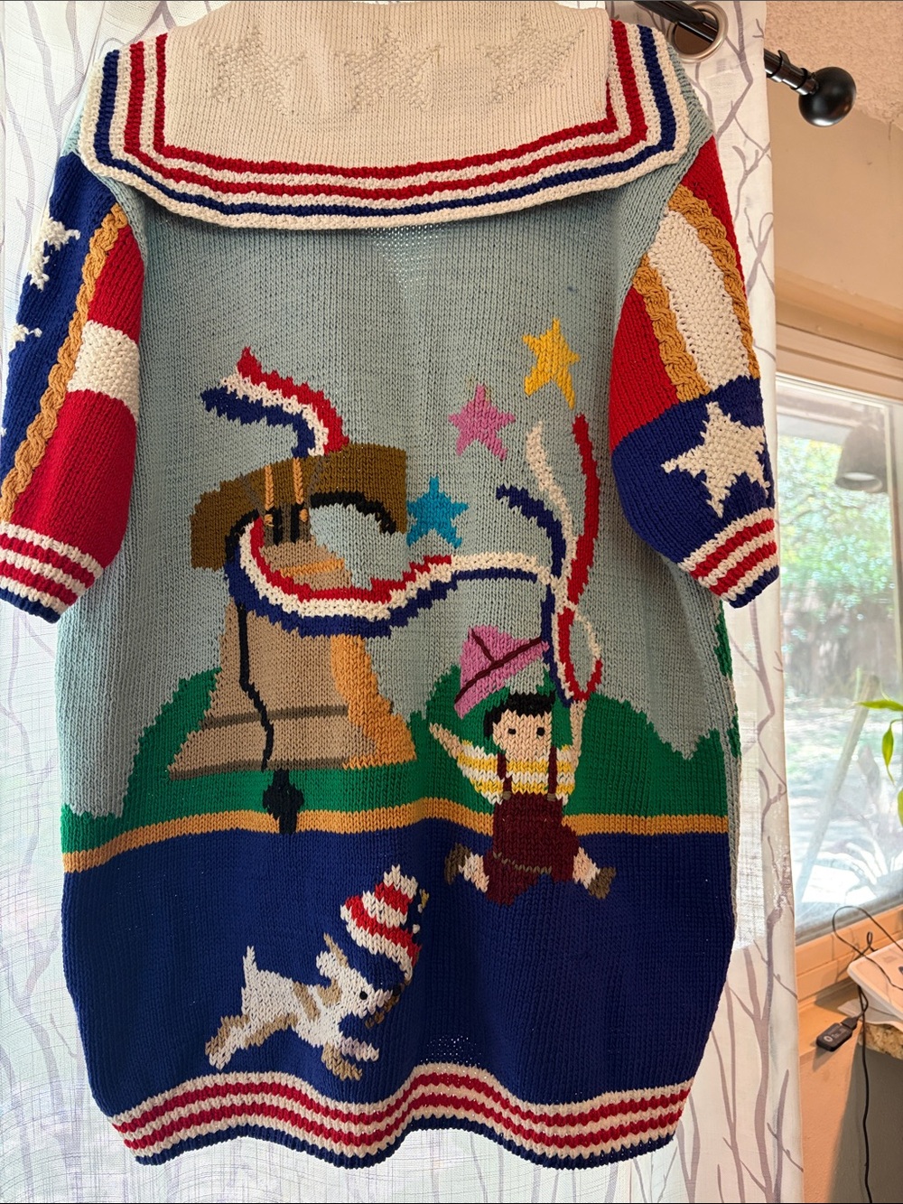 Vintage Berek Nautical Novelty Knit Cardigan with Flags Indepe - Picture 2 of 2